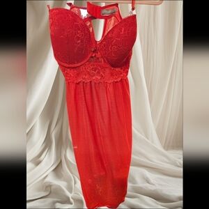 Daisy Fuentes Red Pushup Babydoll